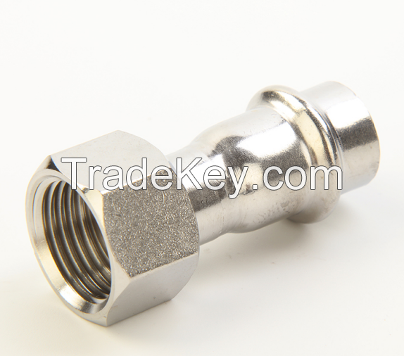 V Type Press SUS304/SUS316 Stainless Steel Fitting-Female Straight