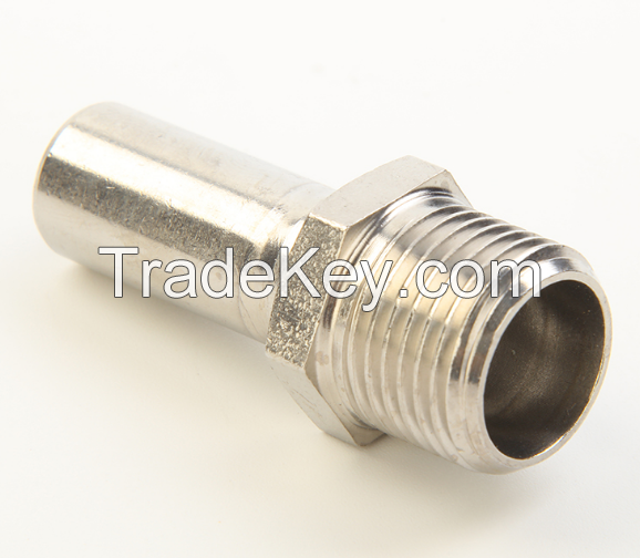 V Type Press SUS304/SUS316 Stainless Steel Fitting-Male Straight