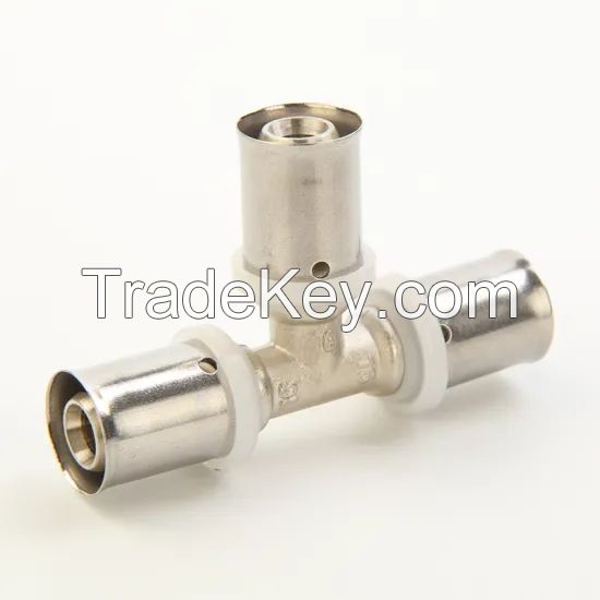 Press/crimp fittings, U profile, wall-plated female elbow/ union/ connector