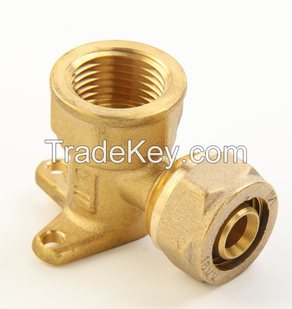 Compression Fitting - Wall Plated Elbow for Water