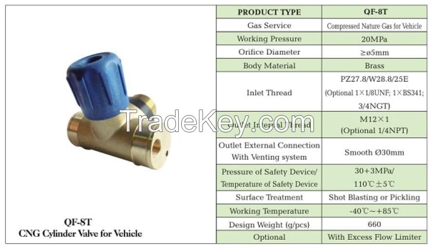 CNG Cylinder Valves for Vehicle QF-8T