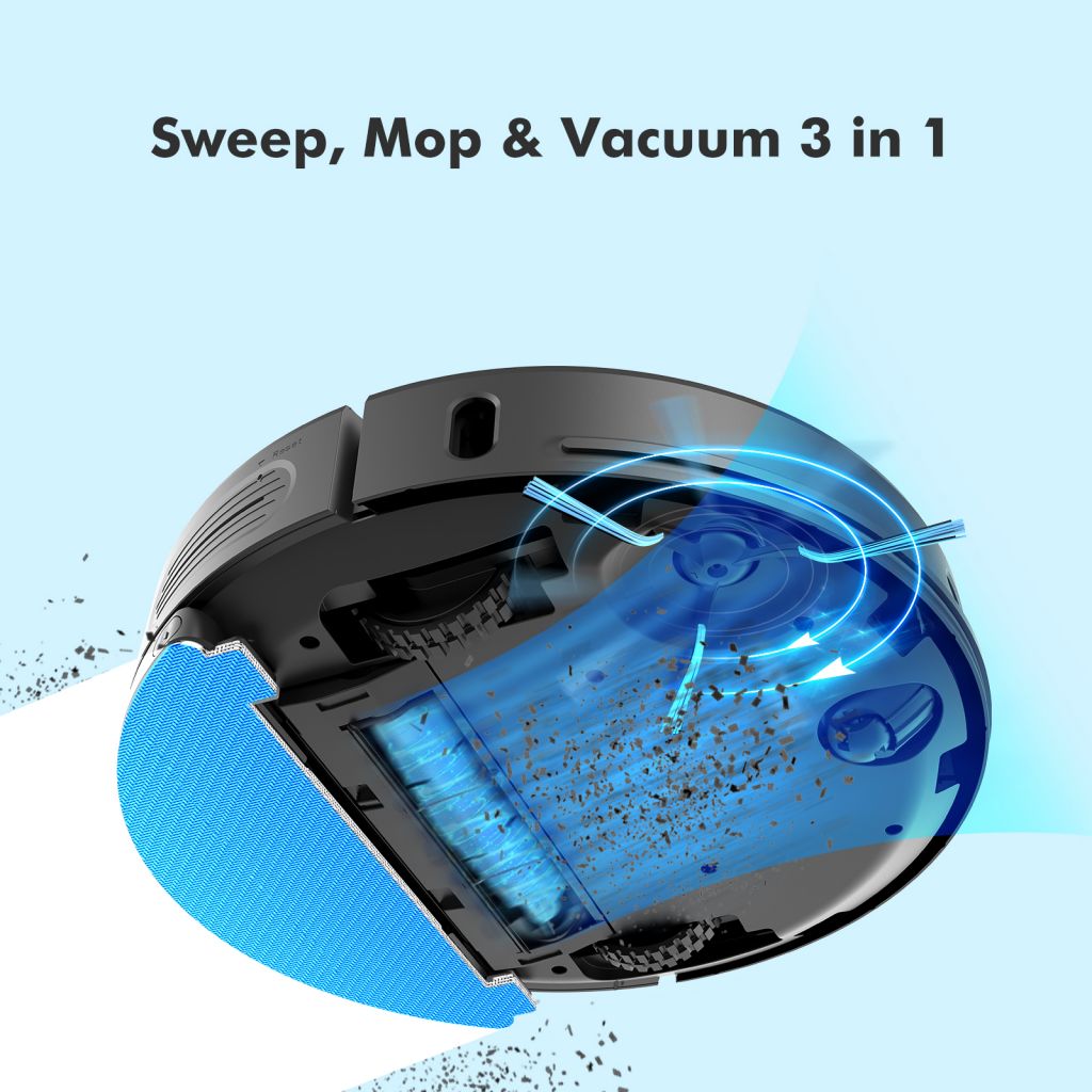 Intelligient Robot Vacuum Cleaner with Self-emptying Dustbin