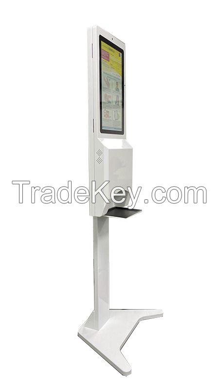 21.5 inch Face Temperature Detection LCD Kiosk with Hand Sanitizer Dispenser 