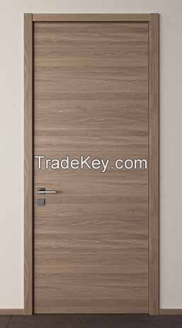 Classic Flush grooving interior solid wood door 