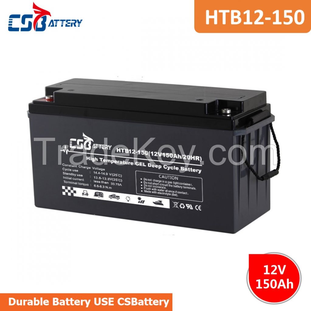 CSBattery 12V 150Ah power storage GEL Battery for Backup-power-supply/telecom/solar-system/vs:Sacred Sun 