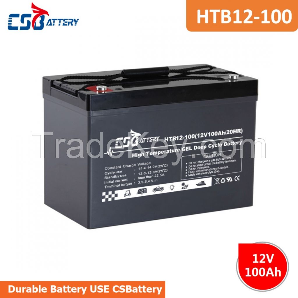 CSBattery 12V 100Ah High temperature GEL Battery for UPS/Telecom/power/home-Appliance/submersible-Pumps 