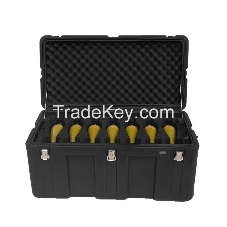 Promotional durable cheap black tool box plastic military waterproof tool box in stock
