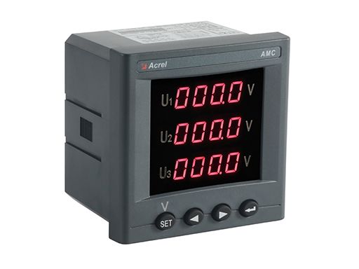 Acrel 3 phase lcd voltmeter with 2DI and 2DO