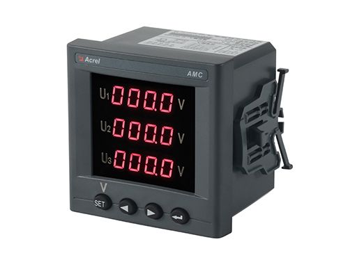 Acrel 3 phase lcd voltmeter with 2DI and 2DO