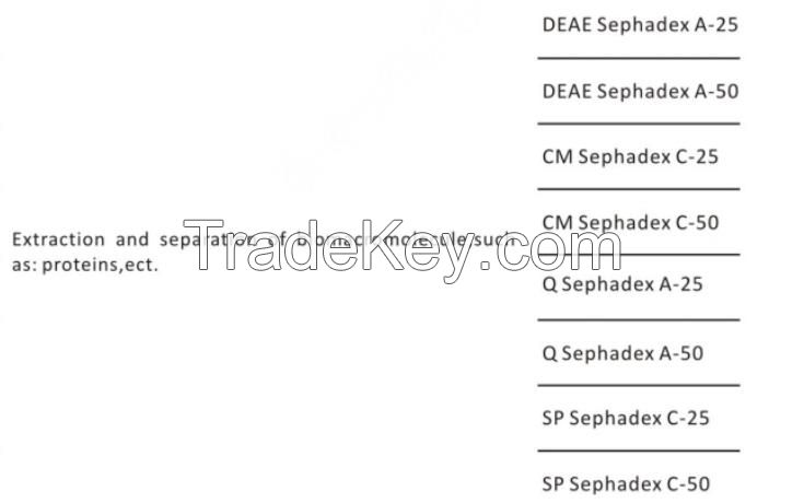 Dextran Ion exchange chromatography media equal to DEAE Sephadex A-50