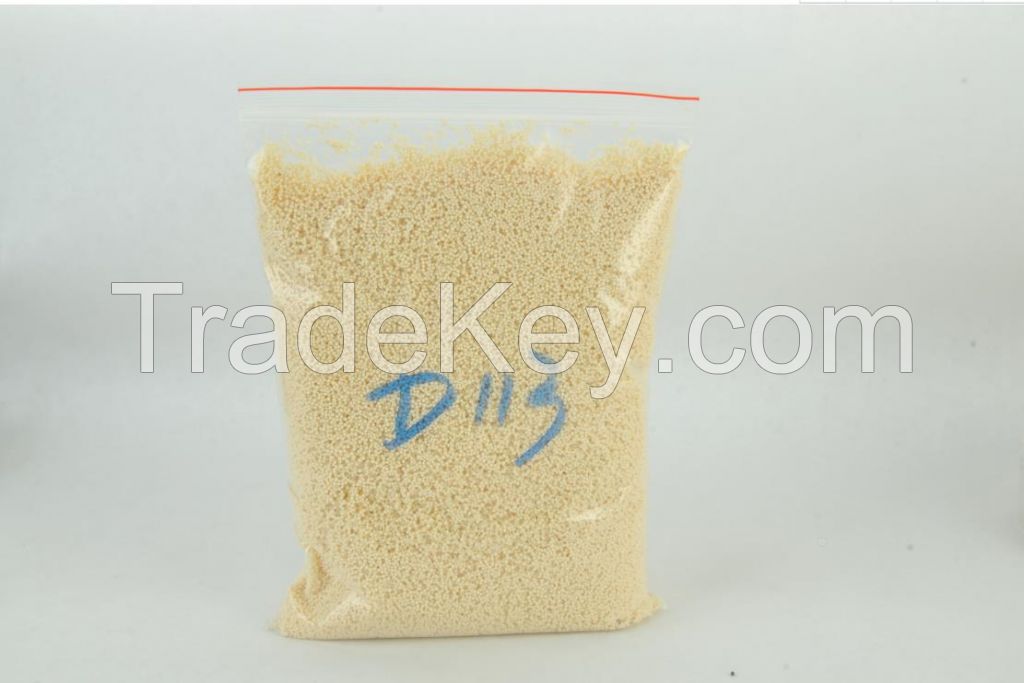 D113 acrylic cationic polymer ion exchange resin for amino