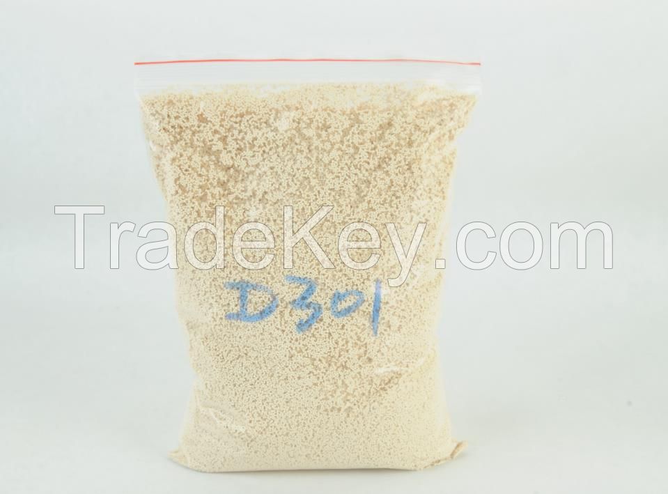 Weakly basic anion exchange resin d301