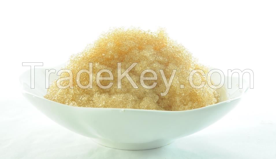 Strong acid cation ion exchange resin water softener cationic polymer