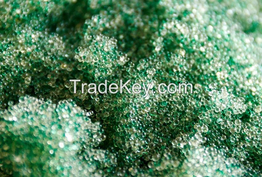 Green color indicated edm cutting mixed bed di resin