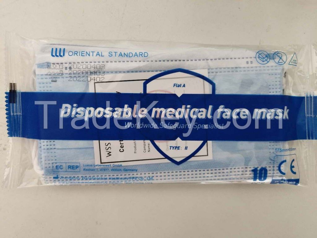 Disposable medical face mask with Australia TGA