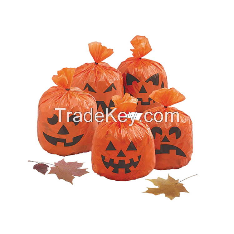 Pumpkin leaf bags halloween large decorative pumpkin lawn bags for outdoor yard decor