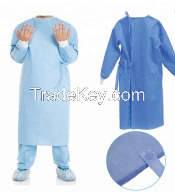 Surgical gowns isolation gowns SMS gowns  PP/PE gowns