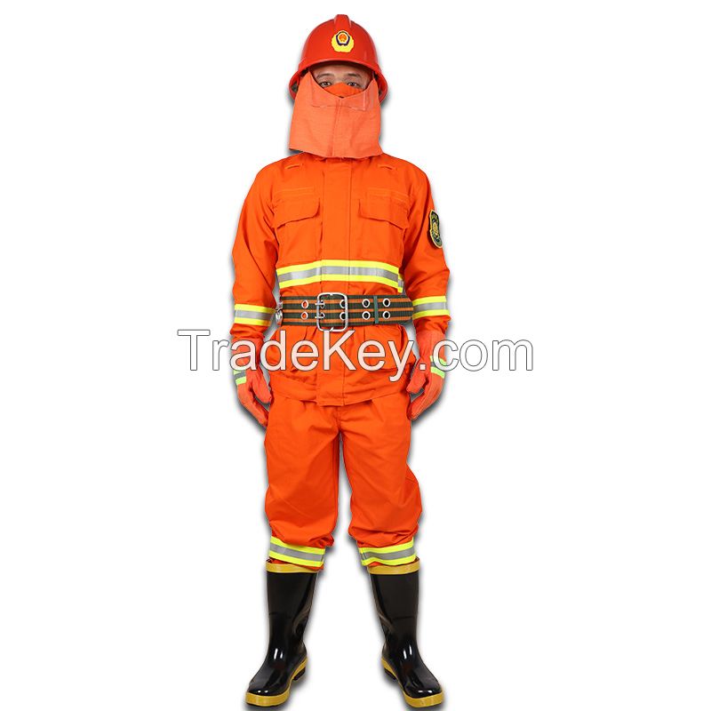Orange forest fireman flame retardant protective suit