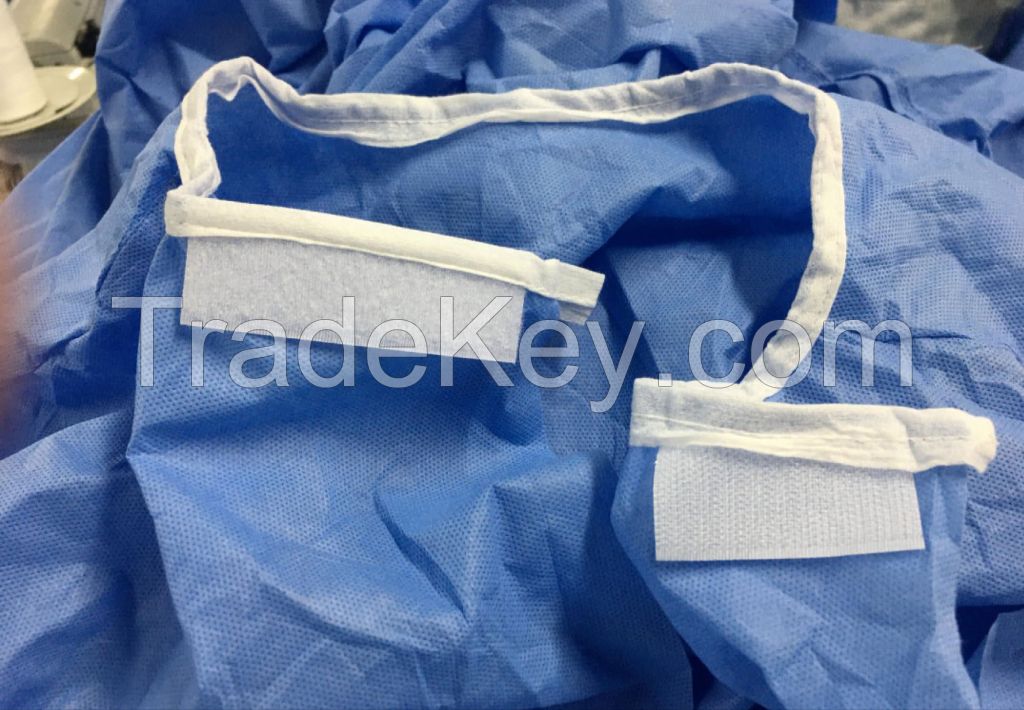 Breathable PP Non Woven Disposable Surgical Gown 