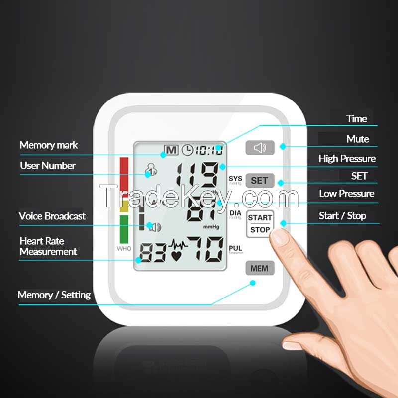 Electronic Digital Sphygmomanometer Blood Pressure Monitor