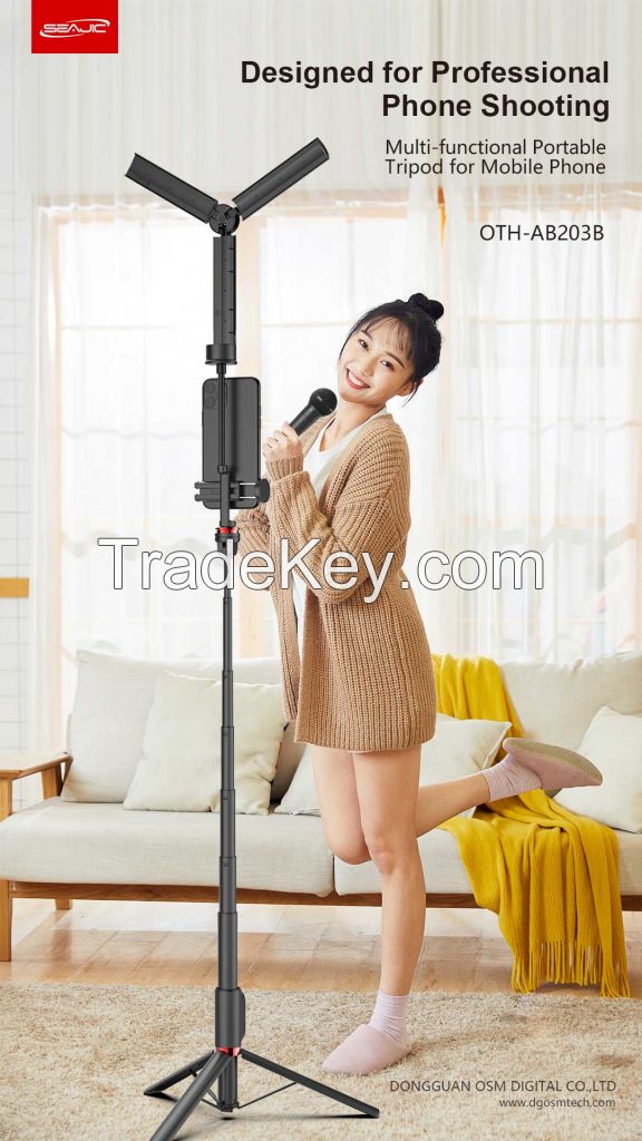 OTH-AB203B Multi-functional Portable Tripod for Mobile Phone