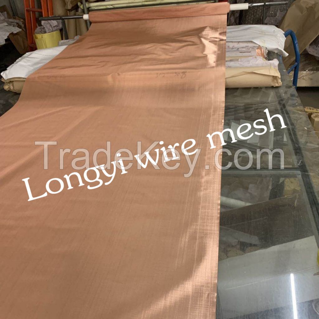 China factory pure red copper wire mesh screen 200 250 300 350 400 mesh