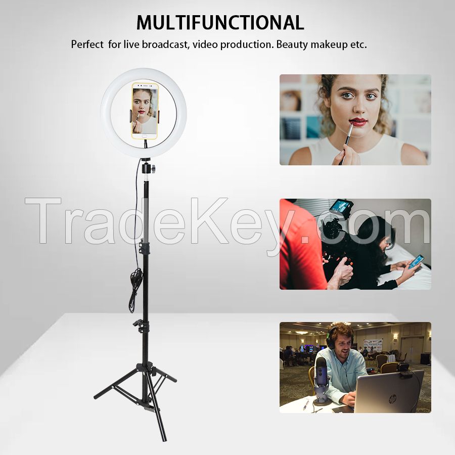 Multifunction Remote Control 14'' Makeup Fill Ring Light With Tripod LED Ring Light Photographic Lighting