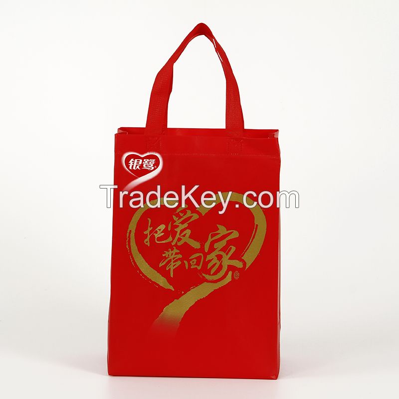 Customized logo printed promotional non woven fabric tote bag manufacturer
