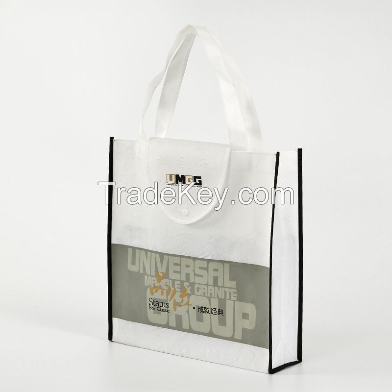 Promotional digital full color printing non woven tote bag travelling bag customization