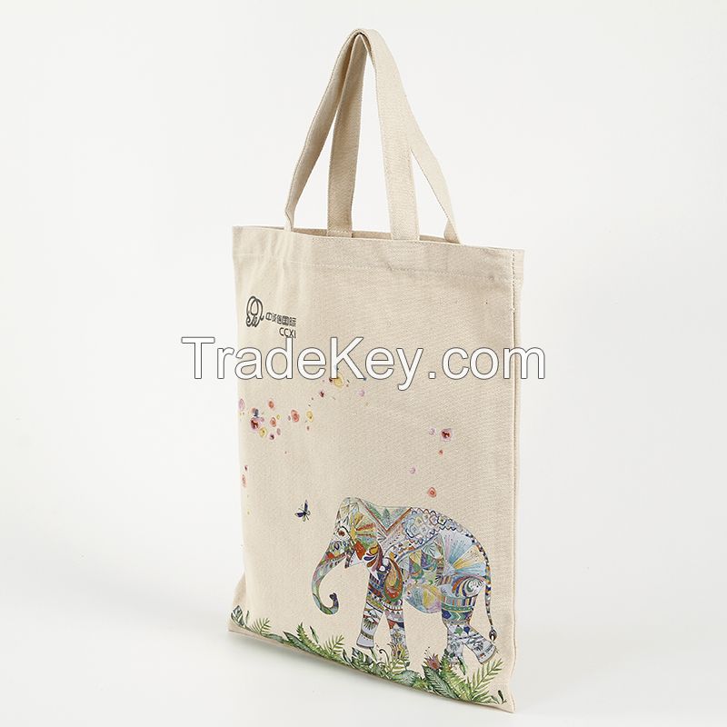 ecological material cotton polyester canvas shopper tote bags