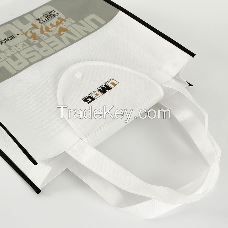 Promotional digital full color printing non woven tote bag travelling bag customization