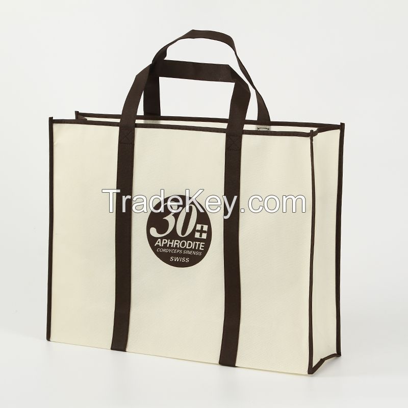 Factory direct long hand promotional nonwoven tote bag with customized logo