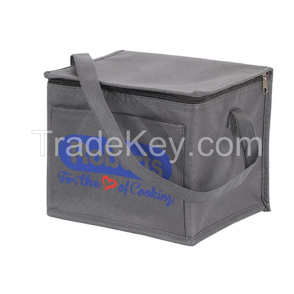 Nonwoven material thermal aluminium foil ice cooler bag for freshing food
