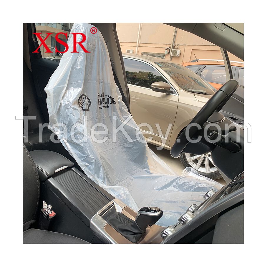 Disposable plastic custom logo waterproof car seat cover