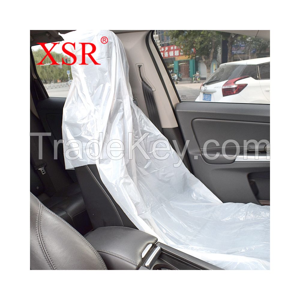 Disposable car seat cover set 3 in 1 steering wheel/foot mat LDPE