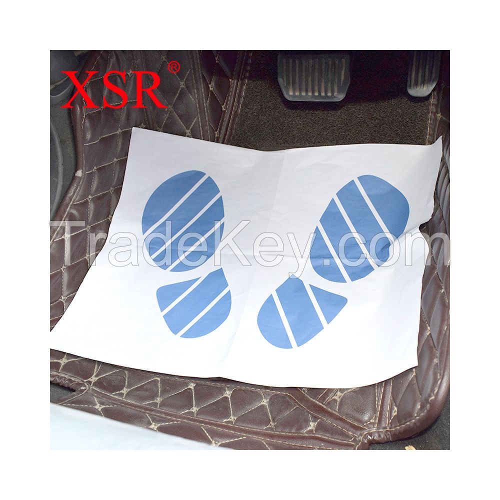 Disposable paper custom logo high quality car foot floor mat
