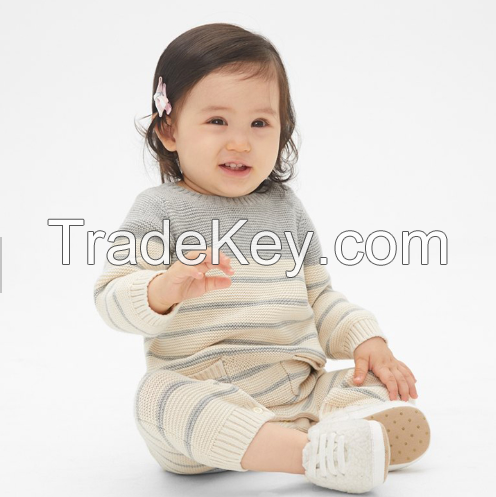 Super-Soft 100% Organic Cotton Jersey Printed Baby Romper In Stock Toddler Cotton Pajamas for Kids 