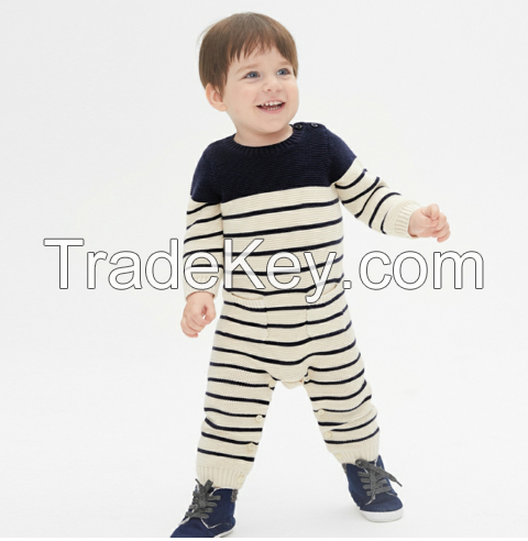 Super-Soft 100% Organic Cotton Jersey Printed Baby Romper In Stock Toddler Cotton Pajamas for Kids 