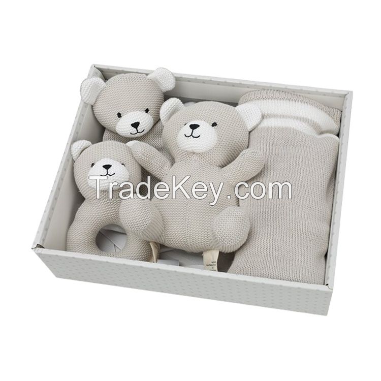 2020 Hot Baby Products Security Blanket Baby Towel Baby Rattle Toy Set