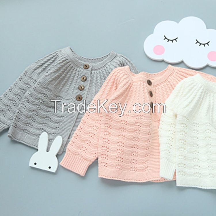 Cotton baby sweater wholesale infant clothes baby coat sweater winter kids warm