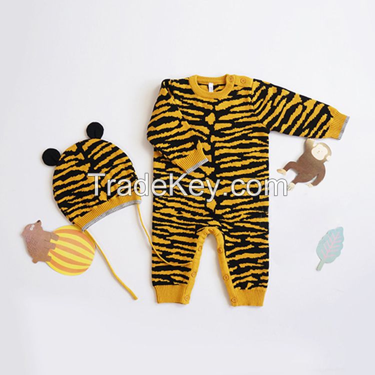 New born 100% cotton warm baby clothes suit baby jumpsuit baby animal