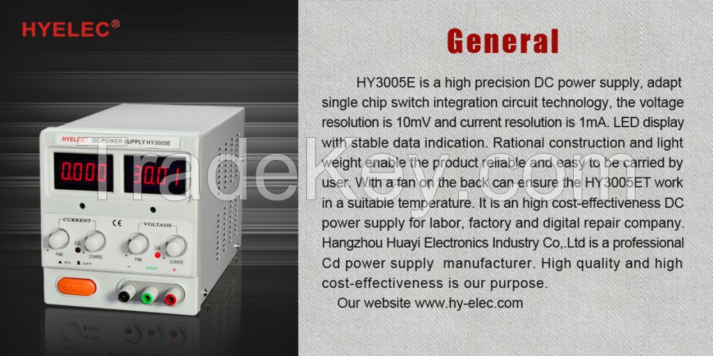 variable DC power supplies 30V 5A HY3005E