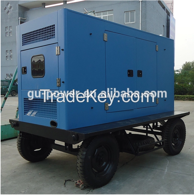 500KW Mobile Diesel Generator Trailer With Sound Proof Canopy