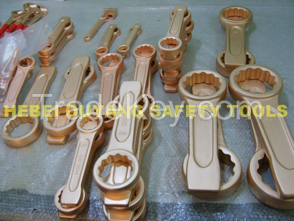 Non-Sparking Tools Striking Wrench Spanner 50mm ATEX Copper Beryllium For Oil Gas