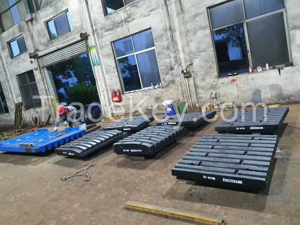 High quality swing&fexed jaw plate for jaw crusher