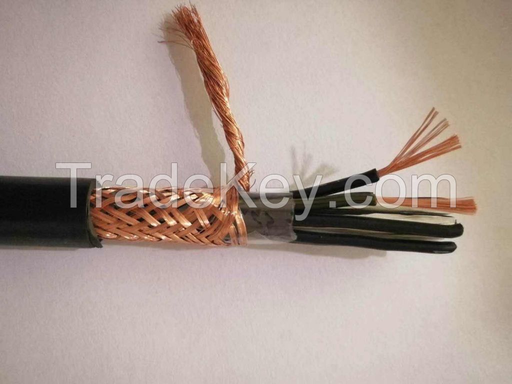 450/750v copper wire braided shielding pvc insulated pvc sheath kvvp control cable                                 control flexible cable