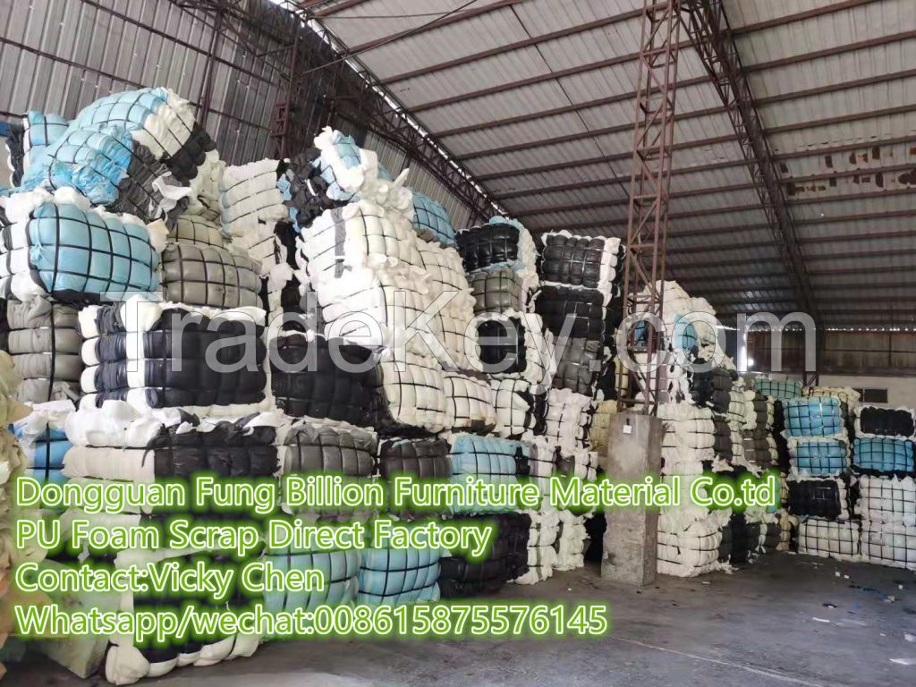 Waste pu foam scrap polyurethane furniture sponge foam scrap in bales
