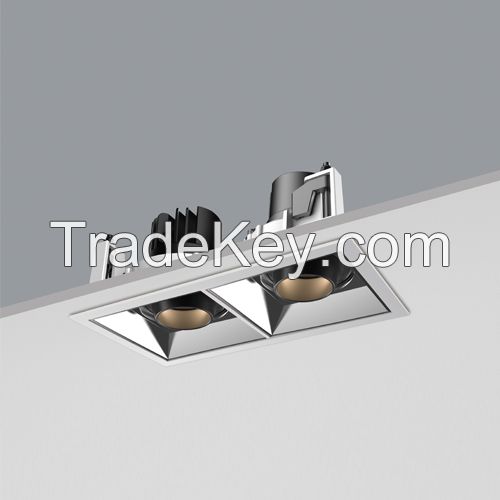 MVM0601D-208 Wholesale High Quality High-end LED Grille spotlight ceiling light double head light 