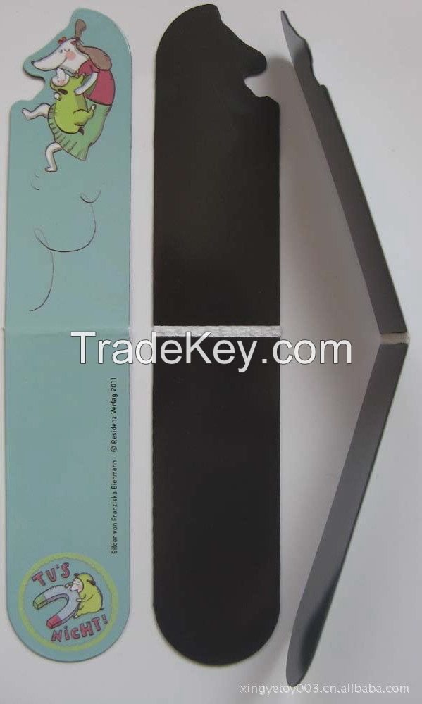 promotional folden customized paper magnetic bookmark  