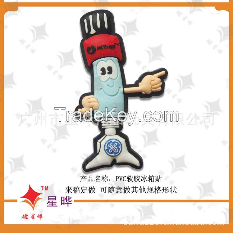 soft PVC rubber souvenir fridge magnet customized